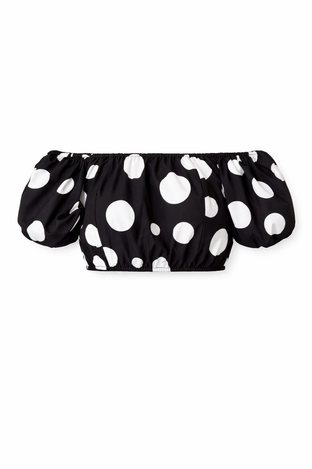 Polka Puff Cropped Top