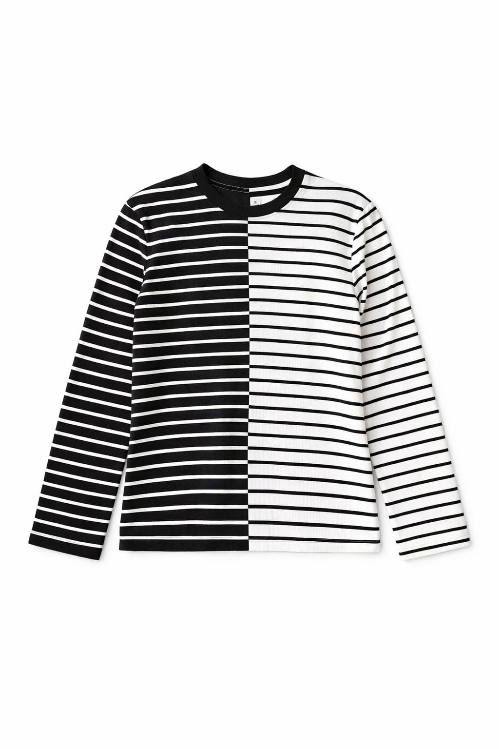 Half And Half Striped Top