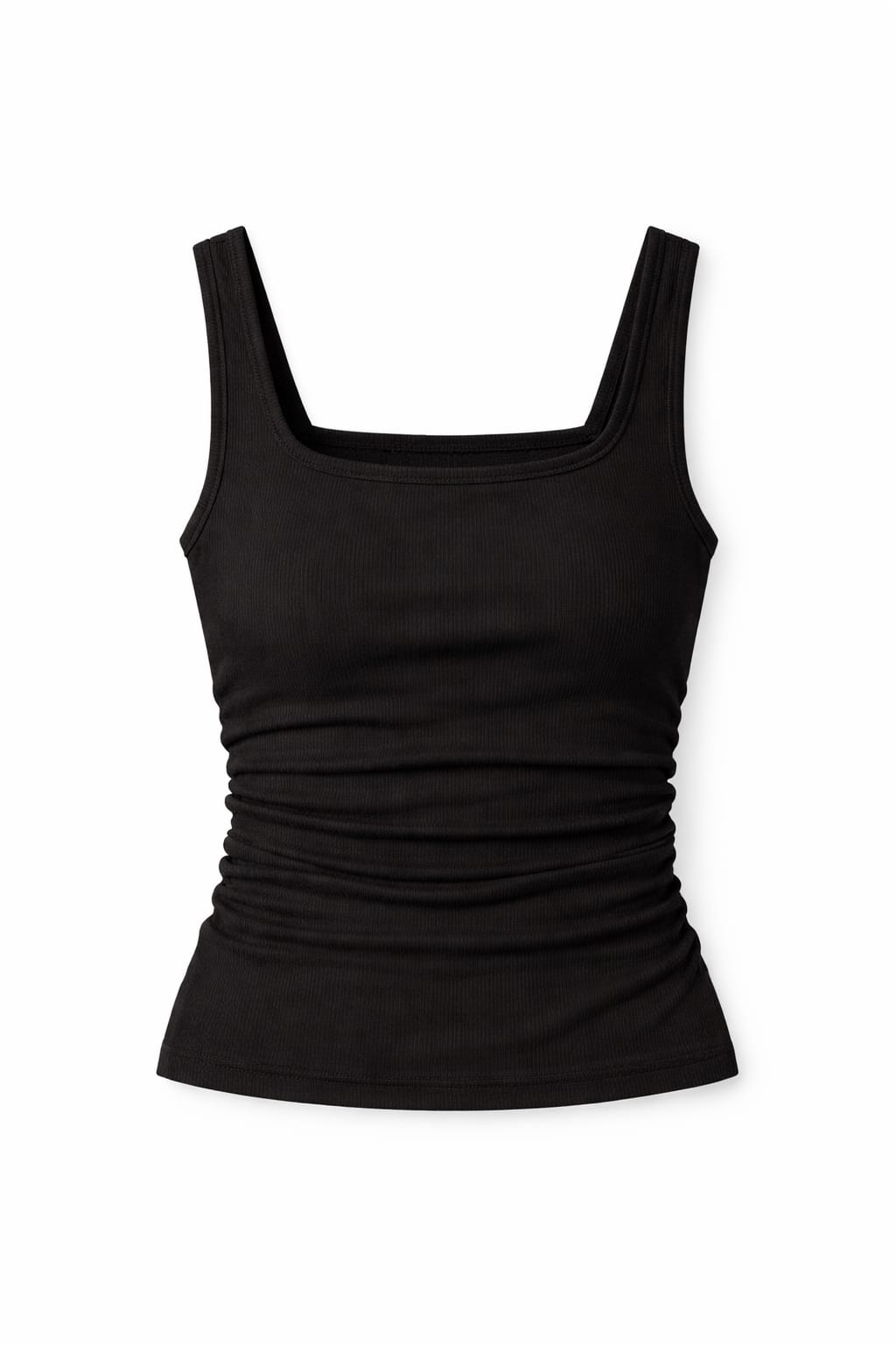 Black 130 Ruched Sleeveless Top