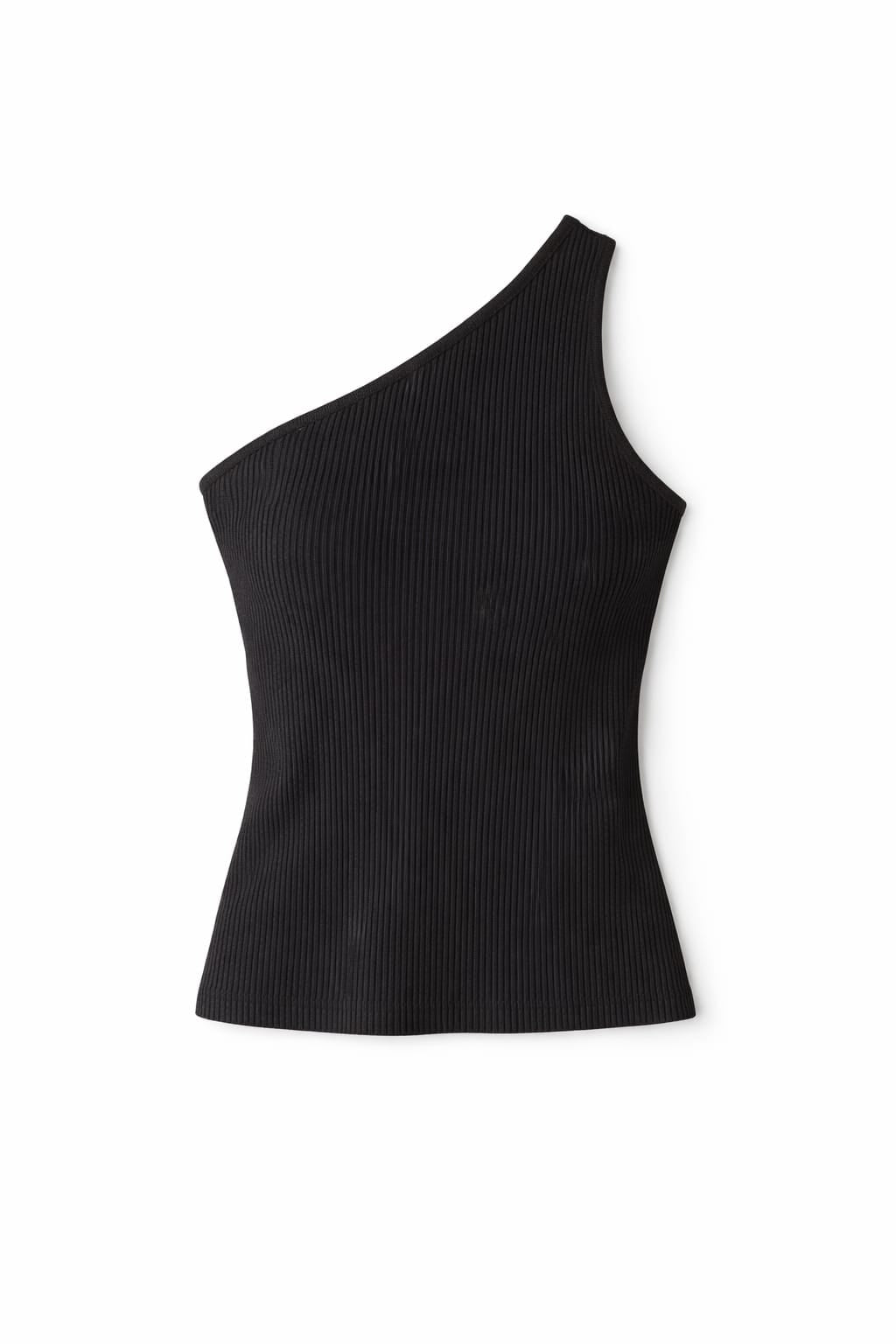 Black 101 Interknit One Shoulder Top