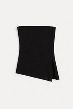 Black Strapless knitted top