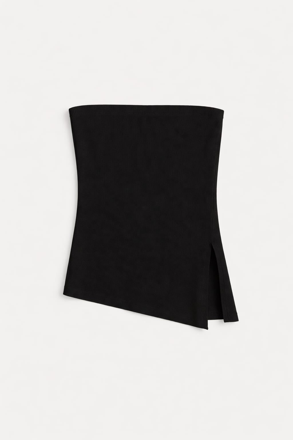Black Strapless knitted top