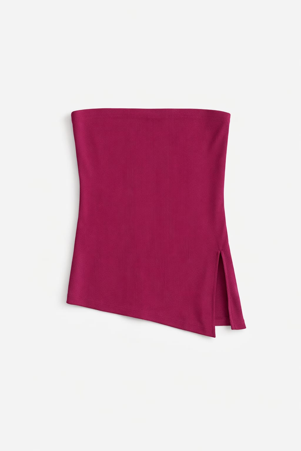 Purple Strapless knitted top