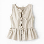 Beige Sunshine Bows Top