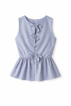 Grey Sunshine Bows Top