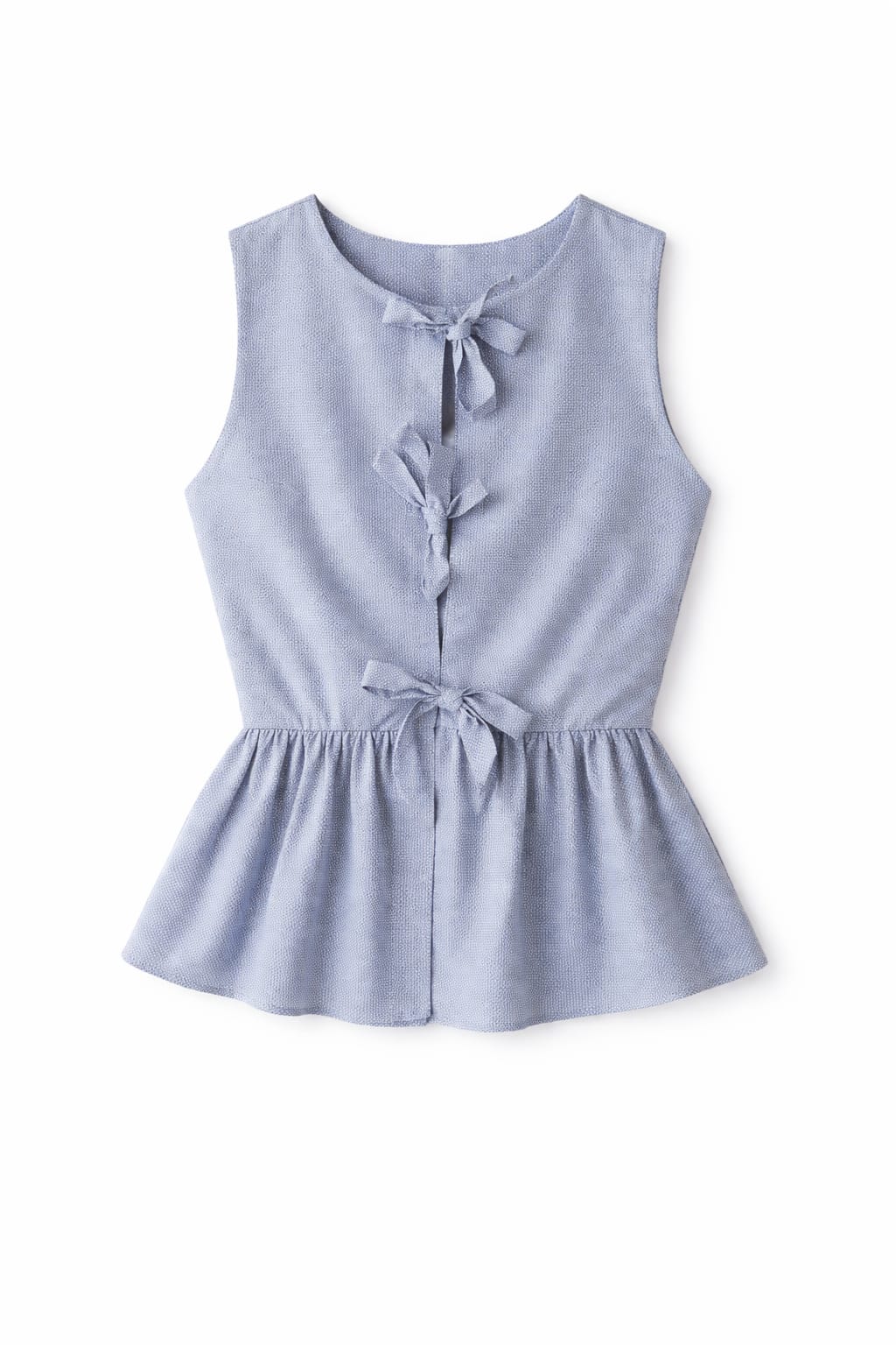 Grey Sunshine Bows Top