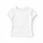 White 150 Cotton Blend Fitted Tee
