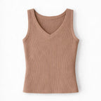 Cafe 101 Interknit V Ribbed Top