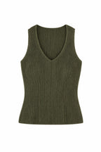 Olive 101 Interknit V Tank Top