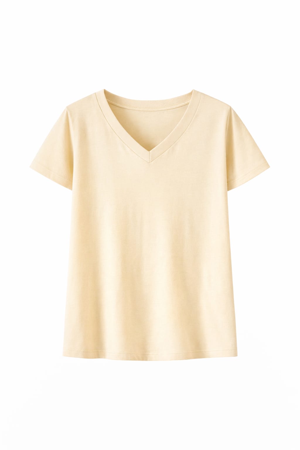 Beige Daily V Tee
