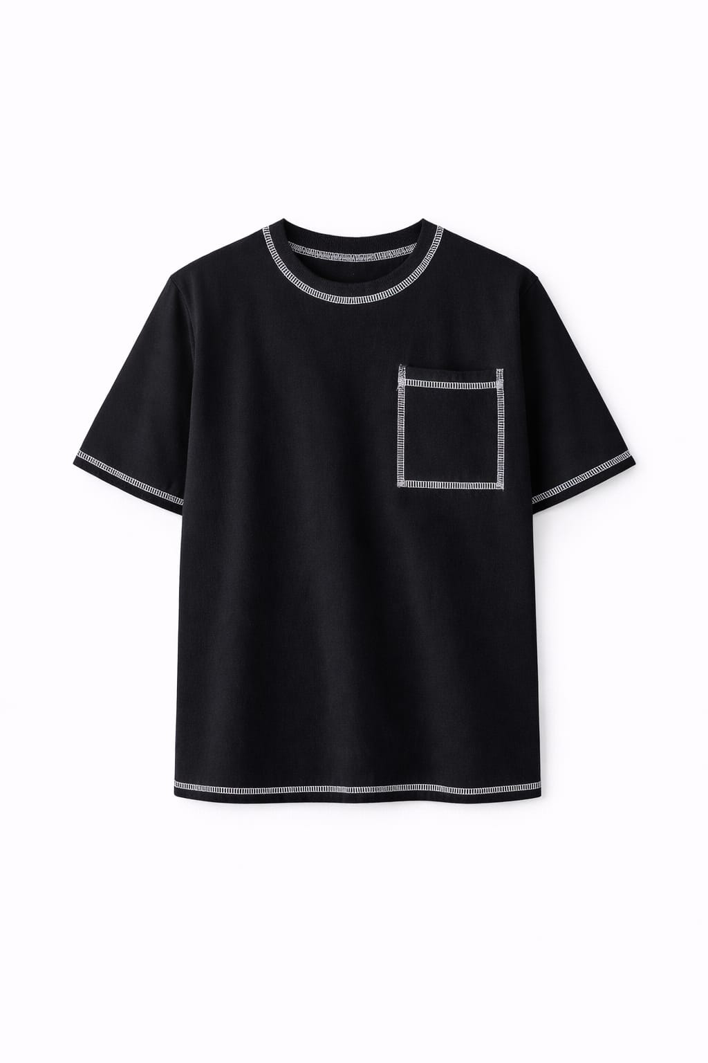 Black Stitchy Tee