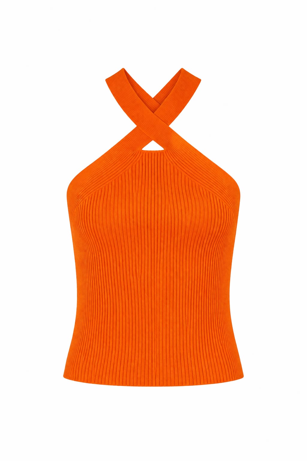 Orange Criss Cross Tank Top