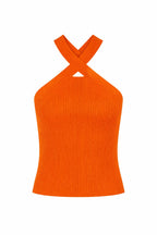 Orange Criss Cross Tank Top