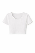 White Backless Ribbed Tee
