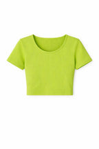 Lime Backless Ribbed Tee