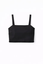 Black Sleeveless Beaded Top