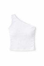 White One Shoulder Top