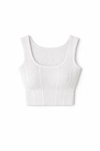 White Crop Corset Top