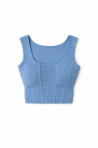 Blue Crop Corset Top