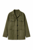 Olive Suede tailored Utility Shirt
