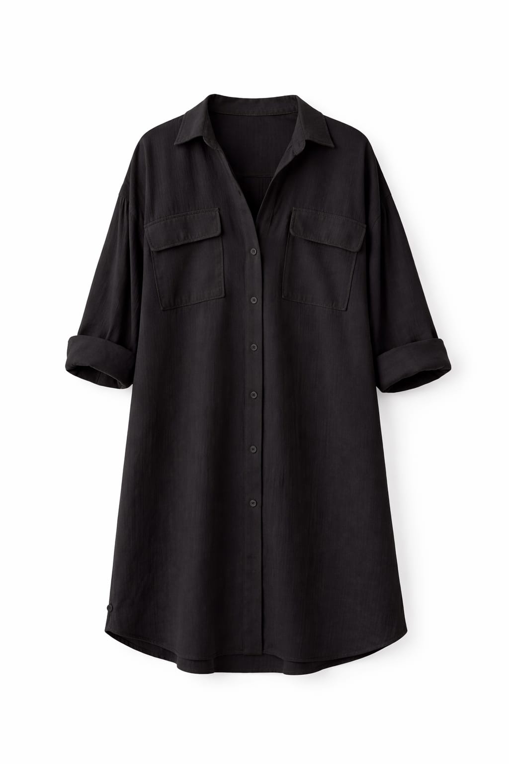 Black Sunny Days Washed Linen Shirt