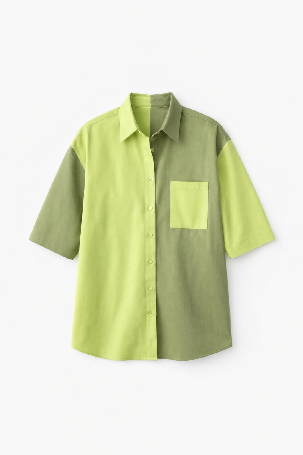 Lime Two-Tone Shirt