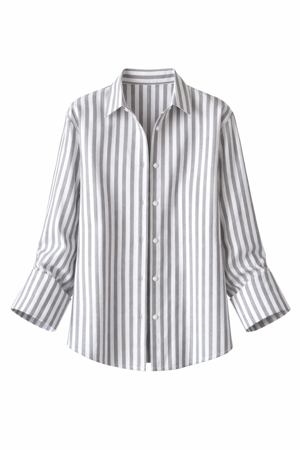 Grey Effortless Striped Shirt