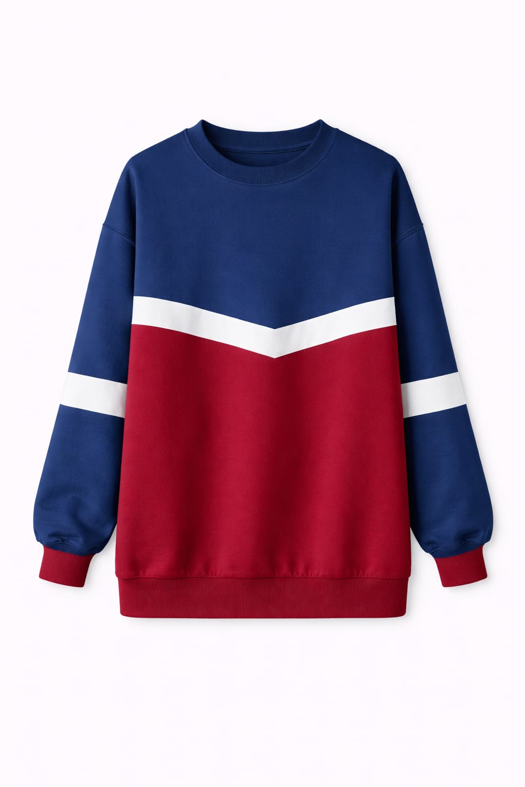 Navy Light Weight Colorblock Long Sleeve