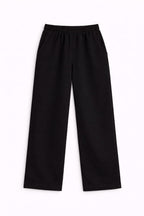 Black Straight Leg Light Weight Sweatpants