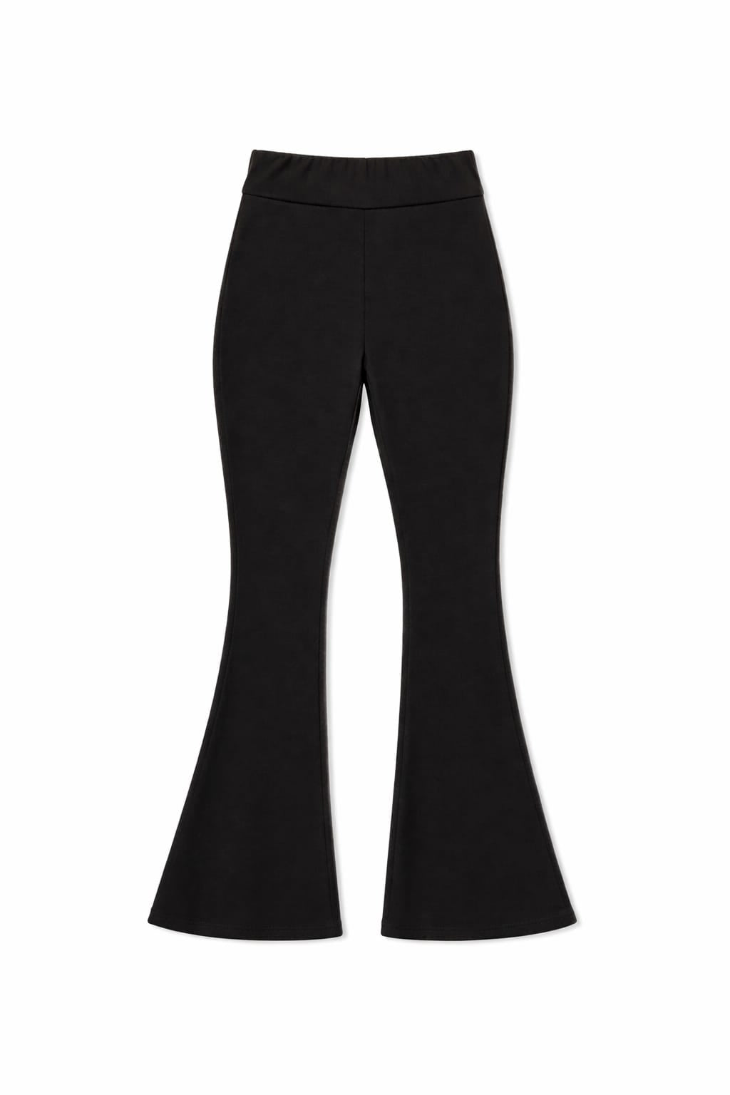 Black Slim Flare Pants
