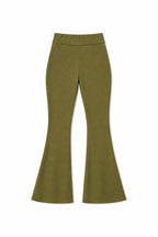 Olive Slim Flare Pants