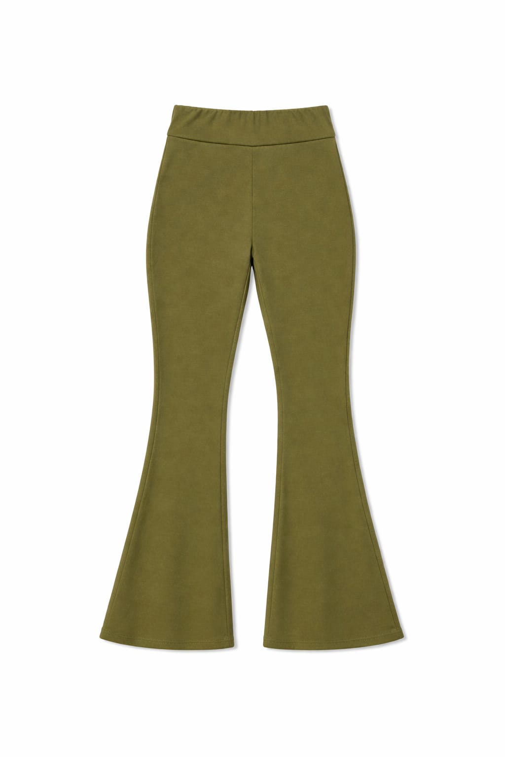 Olive Slim Flare Pants