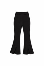 Black Split Hem Slim Pants