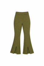 Olive Split Hem Slim Pants