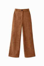 Camel Suede tailored Utility Pants