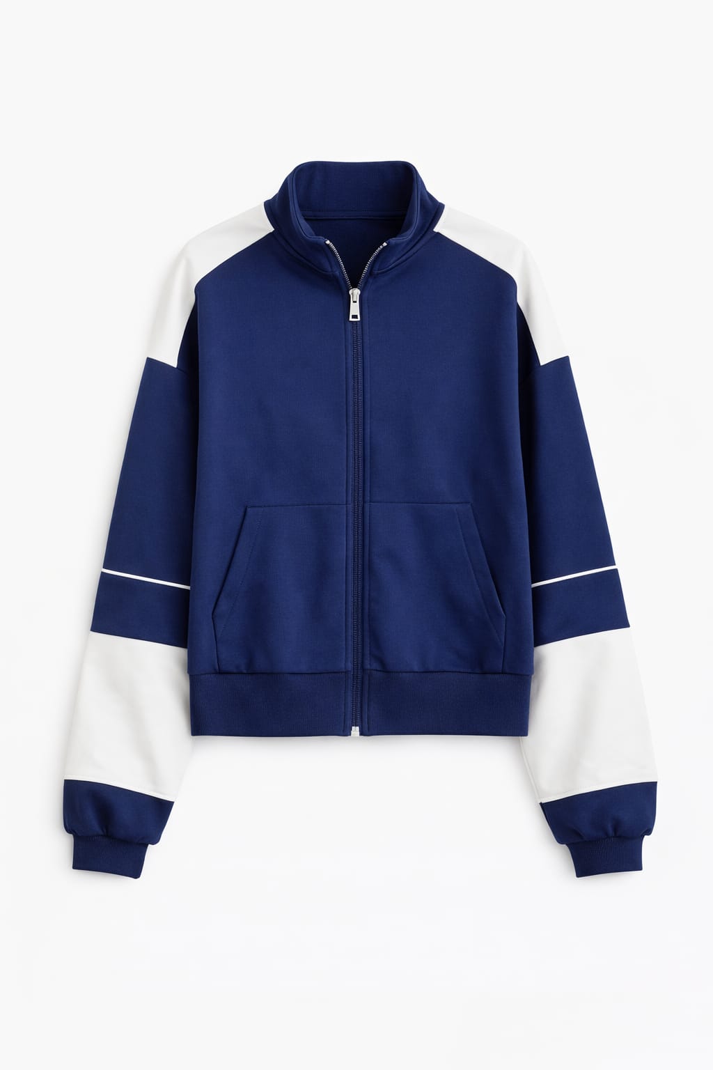Navy Light Weight Retro Zip Up