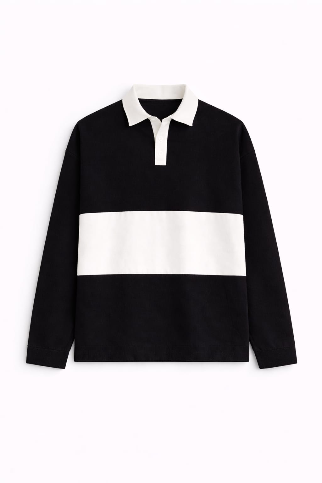 Black Varsity Light Weight Polo