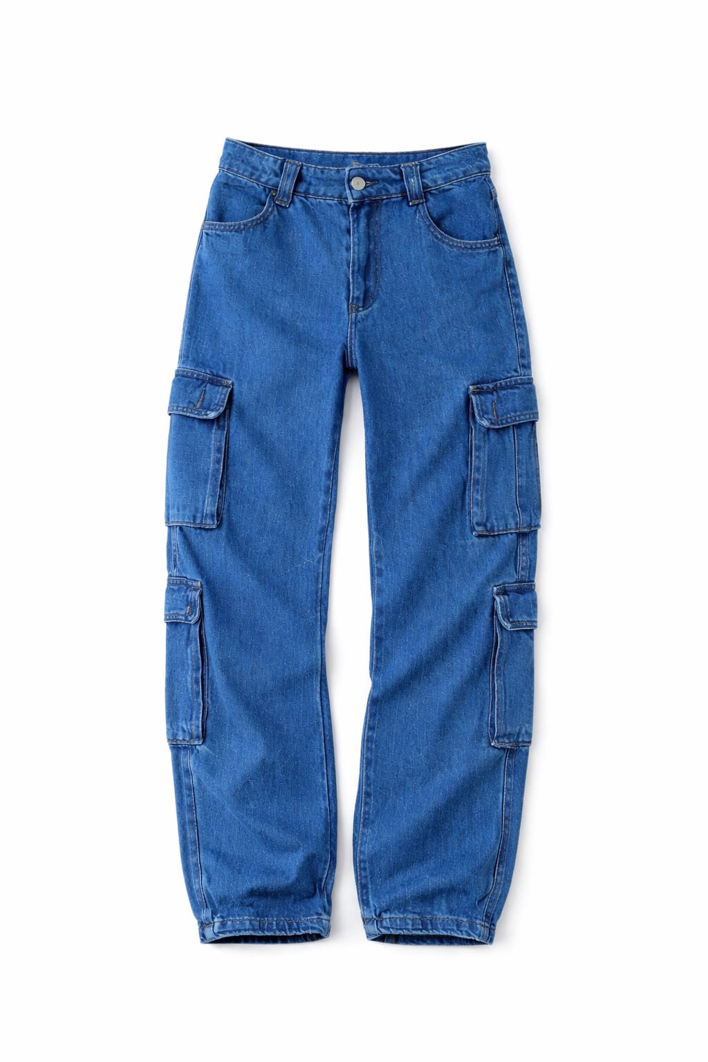 Blue Baggy Pockets Jeans