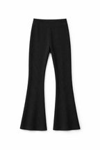 Black Ribbed Knit Flare