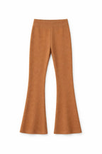 Camel Ribbed Knit Flare