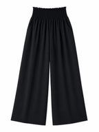Black Elastic Boho Pants