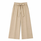 Beige Belted Pants