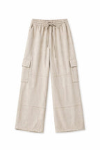 Beige Soft Cargo Pants