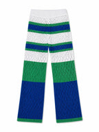 Blue Loving Lines Crochet Beach Pants