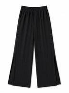 Black Slitted Loose Pants