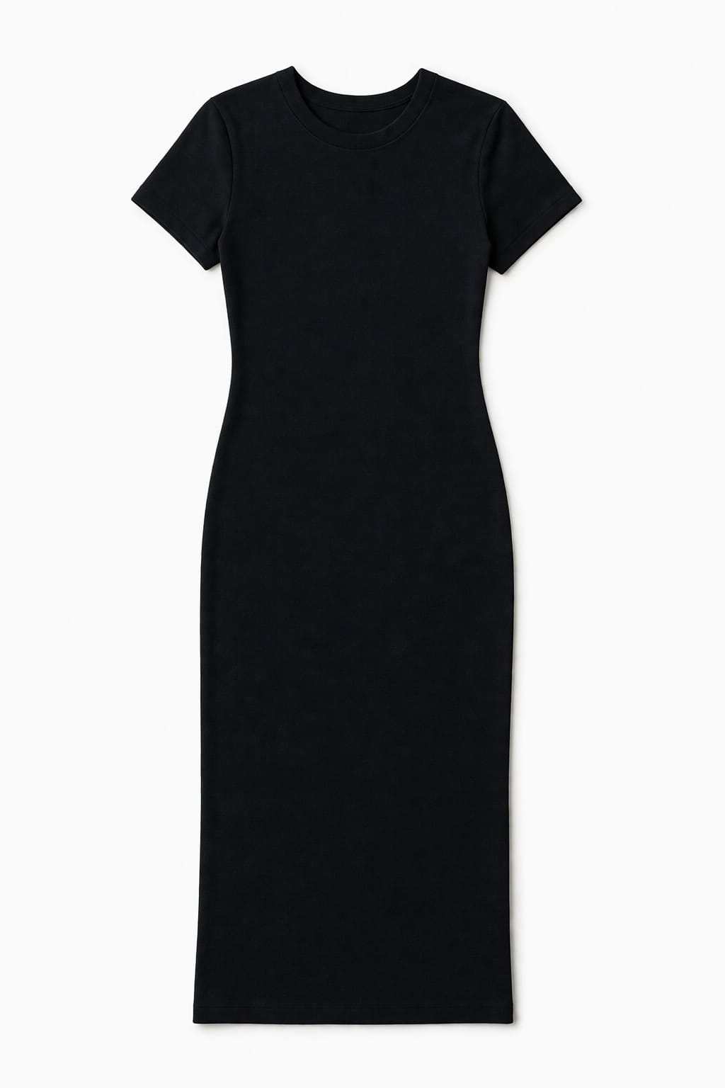 Black 99 Interknit Short Sleeve Basic Dress