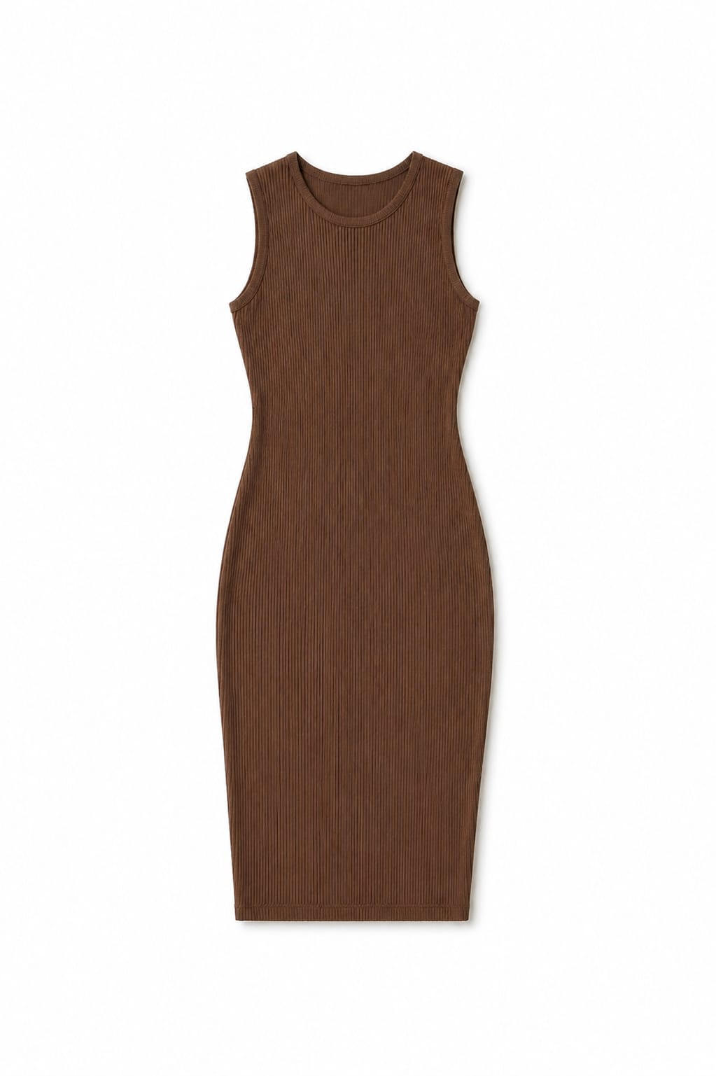 Chocolate Brown 101 Interknit Basic Short Dress