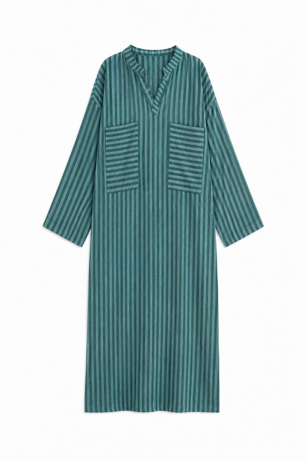 Olive Striped Easy Dress