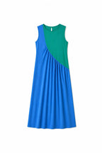 Green & Blue Double Life Linen Dress