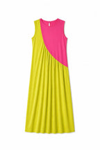 Fuchsia & Lime Double Life Linen Dress